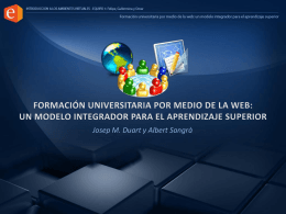 Formacion universitaria por medio de la web