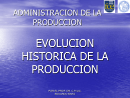 1: Evolución Histórica de la Producción