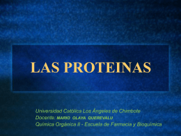 PROTEINAS - farmacia y bioquimica