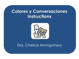 Colores y Conversaciones Instructions
