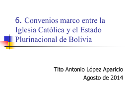 convenios marco iglesia catolica y bolivia