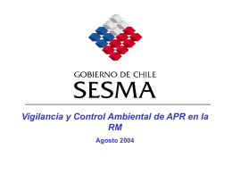 Trabajo SESMA - Agua Potable Rural Chile