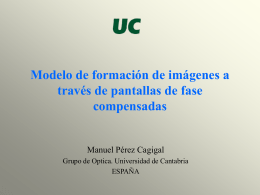 Modelo formación imágenes - Universidad de Cantabria