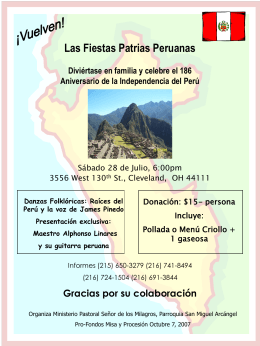 Las Fiestas Patrias Peruanas Diviértase en familia y