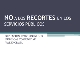 situacion universidades publicas comunidad valenciana