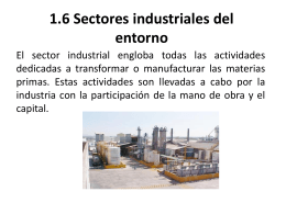 1.6 Sectores industriales del entorno