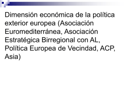 Dimensión económica de la política exterior europea (Asociación