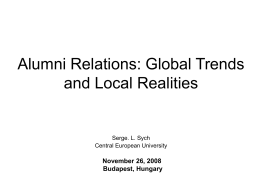 Role and Place of Alumni Relations in Colleges and
