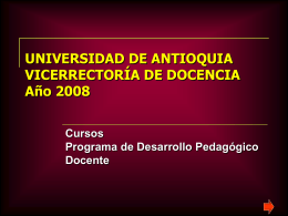 Programación de cursos - 2008