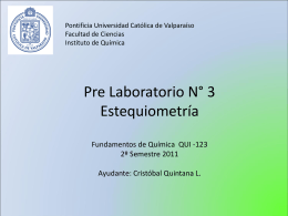 Pre lab Nr 3 Estequiometria