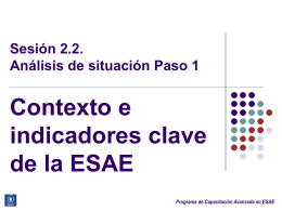 Paso 1: Contexto e indicadores clave de la ESAE