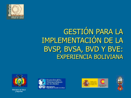 Presentacion BVS Sociedad Boliviana de Salud Publica