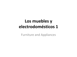 Los muebles y electrodomésticos 1