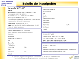 Boletín de inscripción - Fundación Ingeniero Jorge Juan
