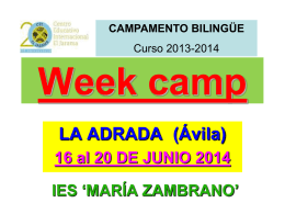 Week camp LA ADRADA (Ávila)