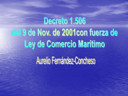 Ley de Comercio Marítimo 2004.