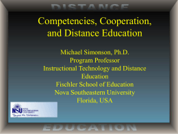 Distance education - Nova Southeastern University