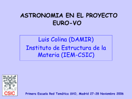 Astronomía en el proyecto EURO-VO