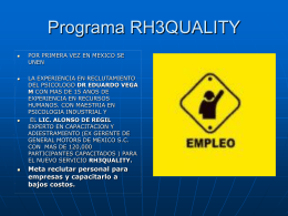 Programa RH3QUALITY - Inicio
