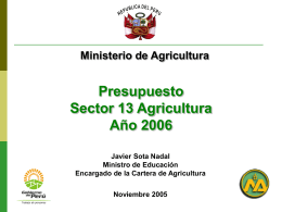 Ministro de Agricultura - Congreso de la República del Perú