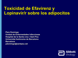 Toxicidad in vitro de efavirenz y lopinavir sobre los adipocitos