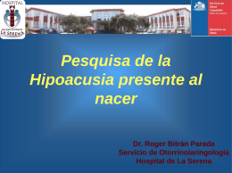 Pesquisa Hipoacusia - Servicio de Salud Coquimbo