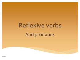8.1 reflexive verbs and pronouns