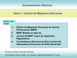 Tema 8 Accionamientos Eléctricos Control de máquinas síncronas