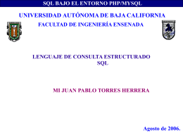 1.- SQL - Ensenada Mexico