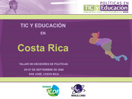 COSTA RICA - Seminario de Políticas en TIC y Educación para