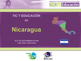 TIC y Educación en Nicaragua