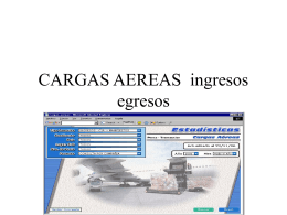 CARGAS AEREAS ingresos egresos