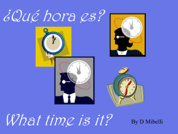 Qué hora es?