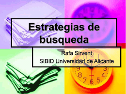 Estrategias de búsqueda - Universidad de Alicante