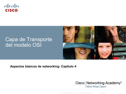 Capa de transporte del modelo OSI
