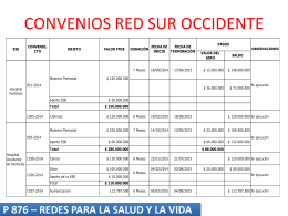 CONVENIOS RED SUROCCIDENTE