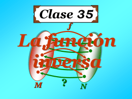 Clase 35: La Función Inversa
