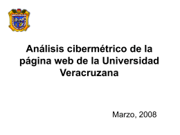 Análisis cibermétrico de la página web de la Universidad