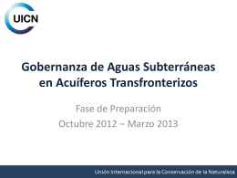 Gobernanza de Aguas Subterráneas en Acuíferos