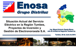 6.- Situación Actual del Servicio Eléctrico en la Región