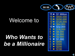 "Who Wants to be a Millionaire?" General Review Game