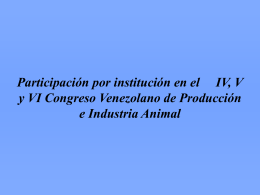 Trabajos presentados en el IV Congreso Venezolano de