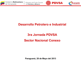 desarrollo petrolero e industrial, 3ra jornada pdvsa, sector nacional