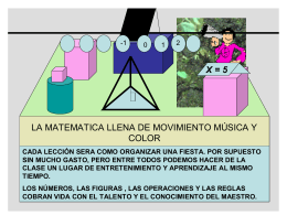 La Matemática llena de movimiento música y color