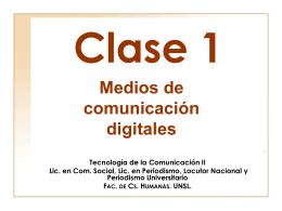 clase 1 - Página de Tecnología de la Comunicación