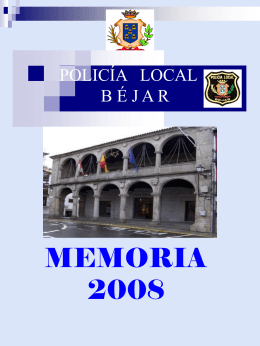 Memoria 2008 Policía Local Béjar