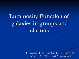 Luminosity Function of group and cluster of galaxies