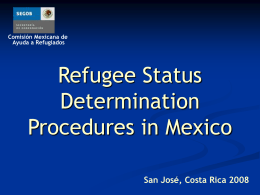 Refugee Status Determination Procedures in Mexico