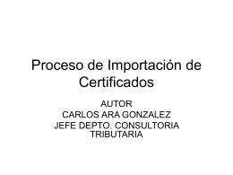 Proceso de Importación de Certificados