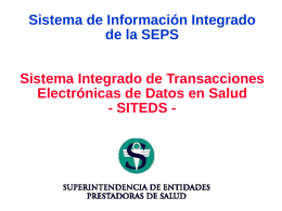 Presentacion SITEDS - FORO INTERNACIONAL 2002